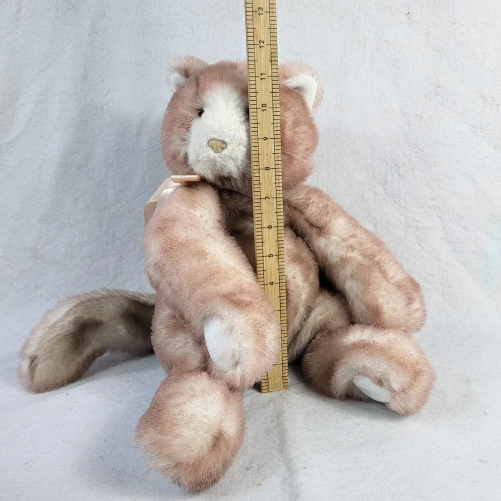 Vintage 1990 Hallmark Hartline Stuffed Plush Animal Blue Eyes Kitty‎ Cat